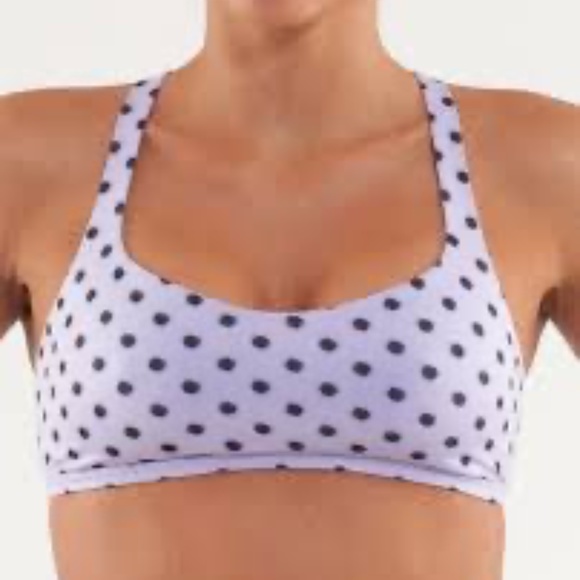 Lululemon Free To Be Bra-High Noon Dot Lilac/Black - Picture 2 of 7